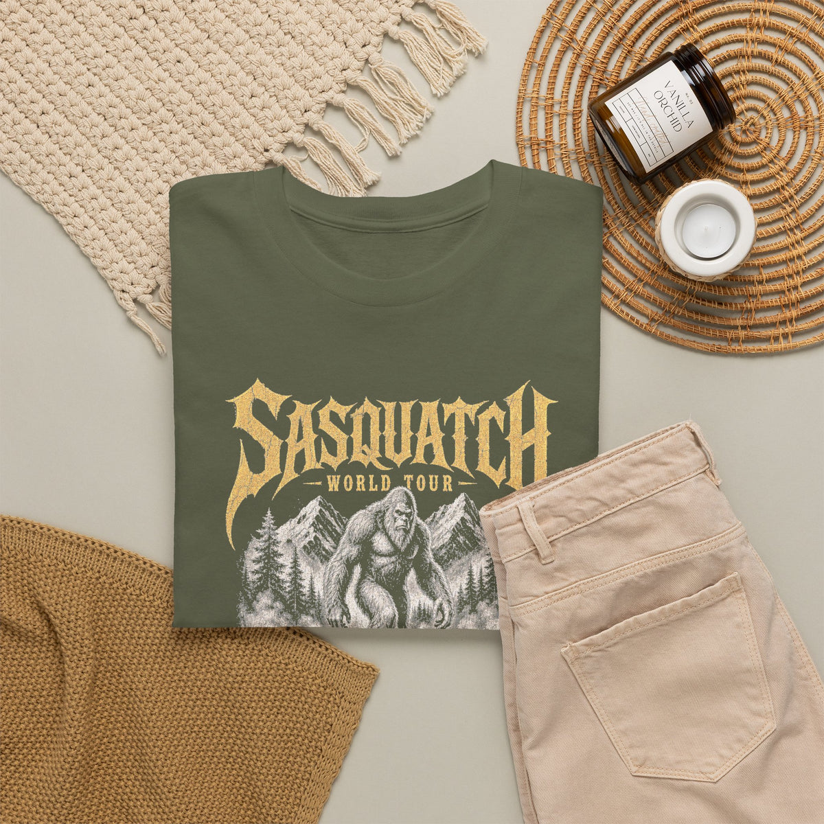 Sasquatch World Tour T-Shirt - Vintage Bootleg Band Tee Bigfoot Graphic