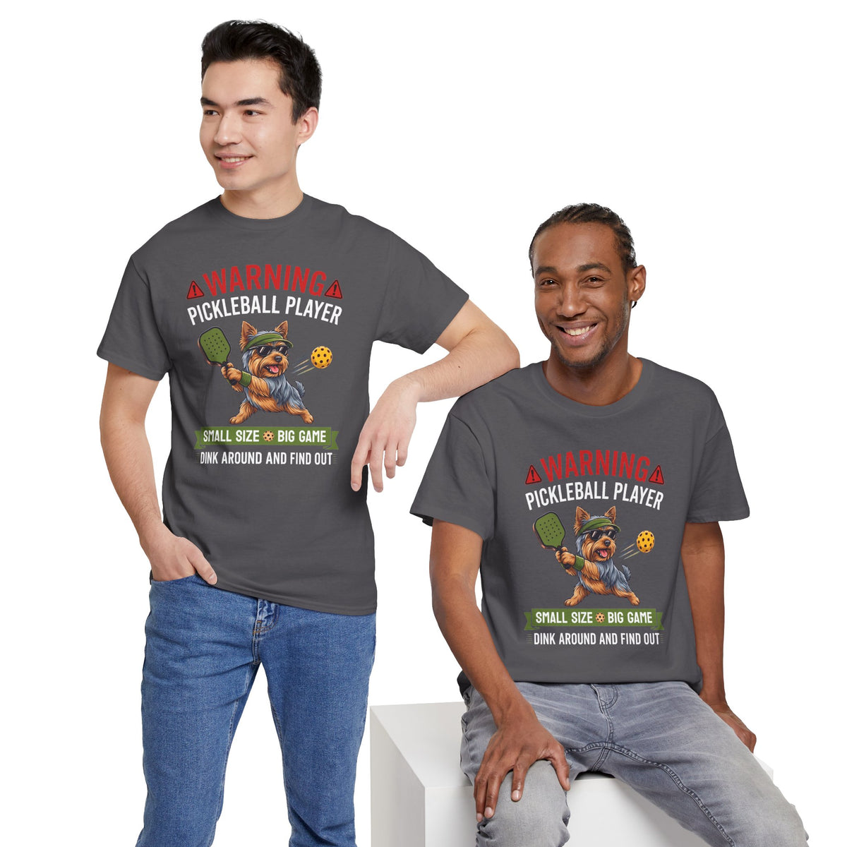 Yorkshire Terrier Dog Pickleball T-Shirt - Dink Around And Find Out Funny Dog Shirt