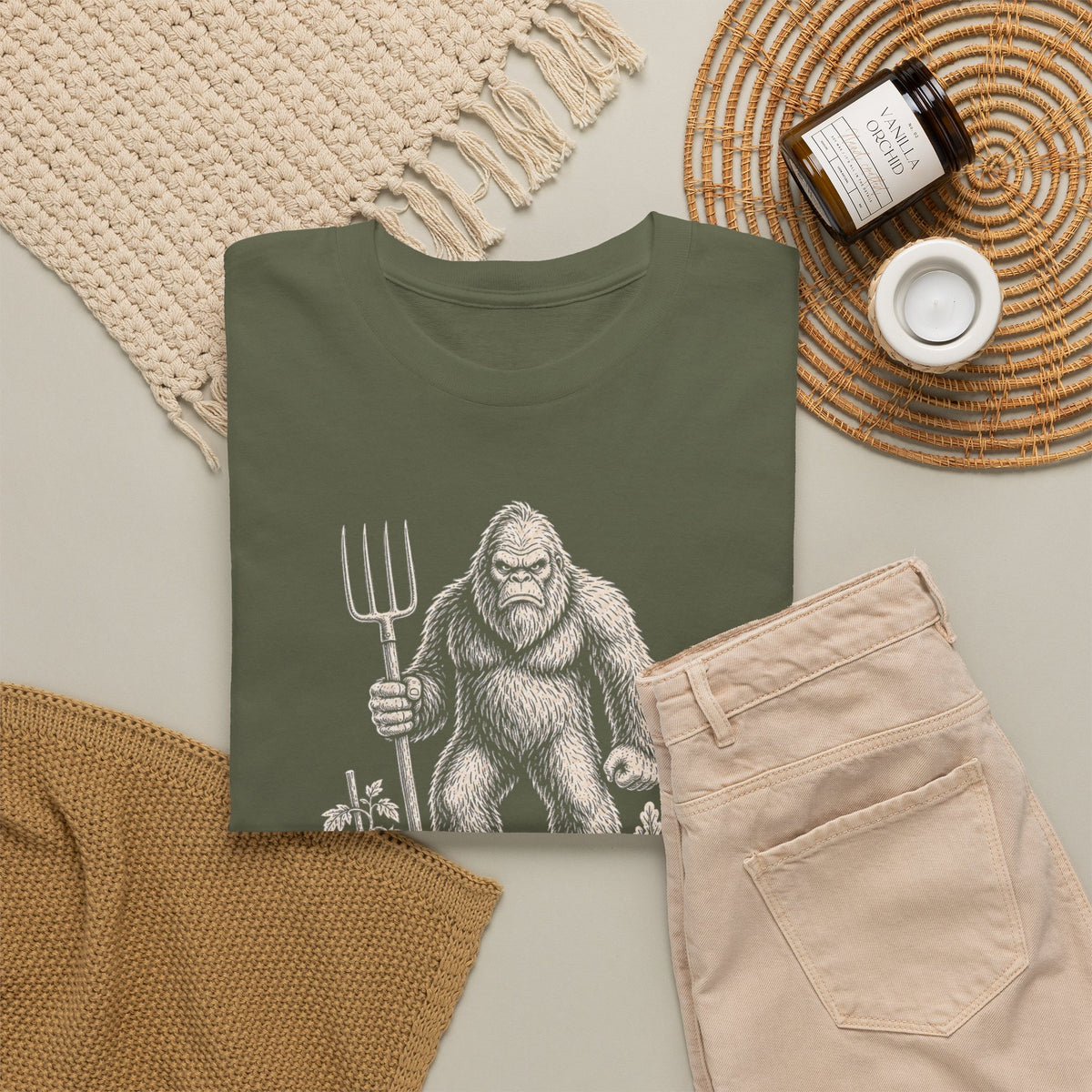 Stay Out Of My Garden T-Shirt - Funny Bigfoot Gardener Graphic Tee