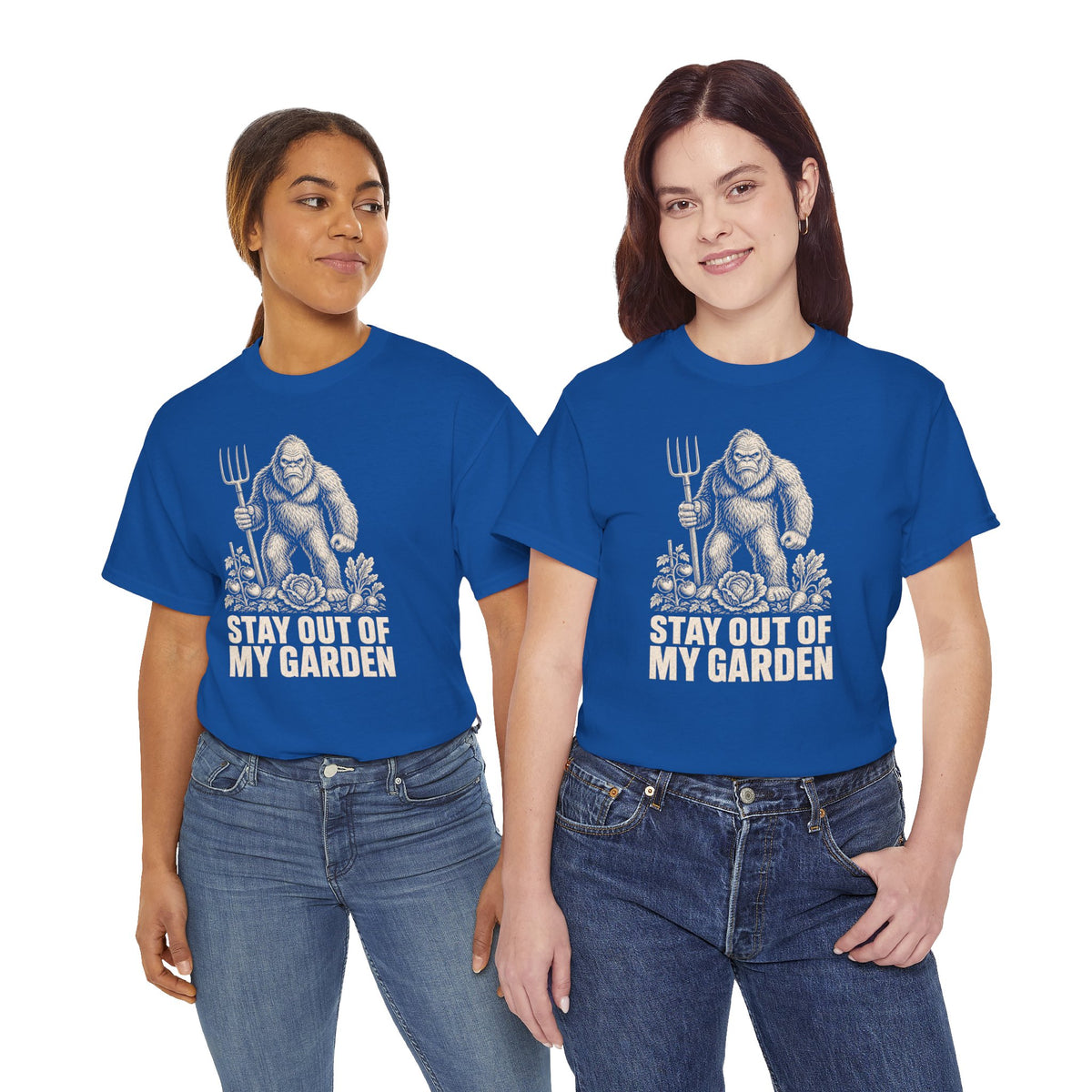 Stay Out Of My Garden T-Shirt - Funny Bigfoot Gardener Graphic Tee