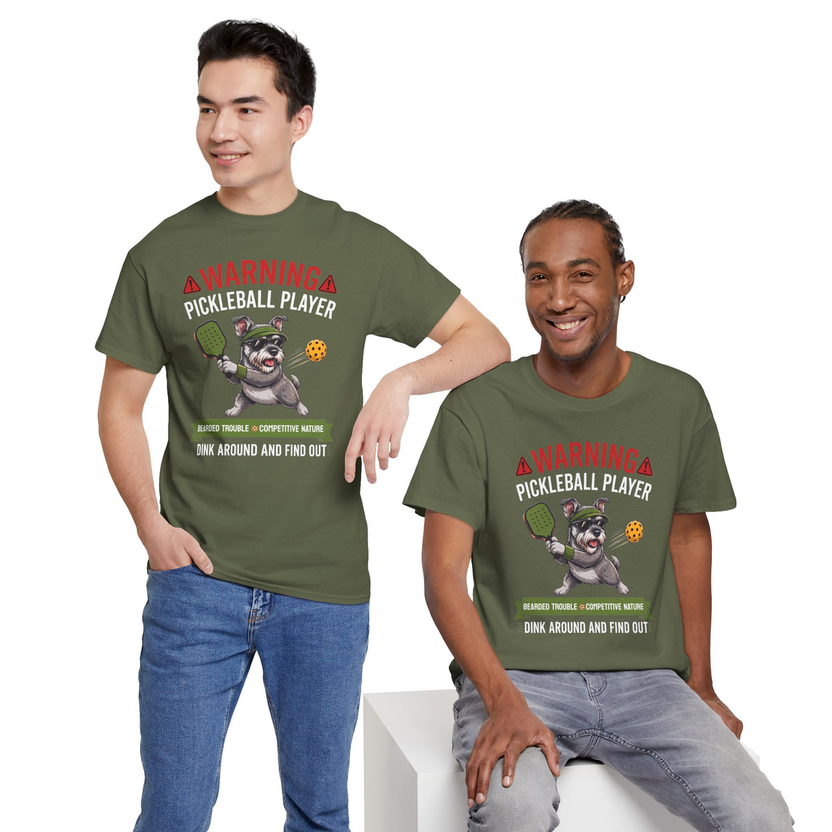 Miniature Schnauzer Dog Pickleball T-Shirt - Dink Around And Find Out Funny Dog Shirt