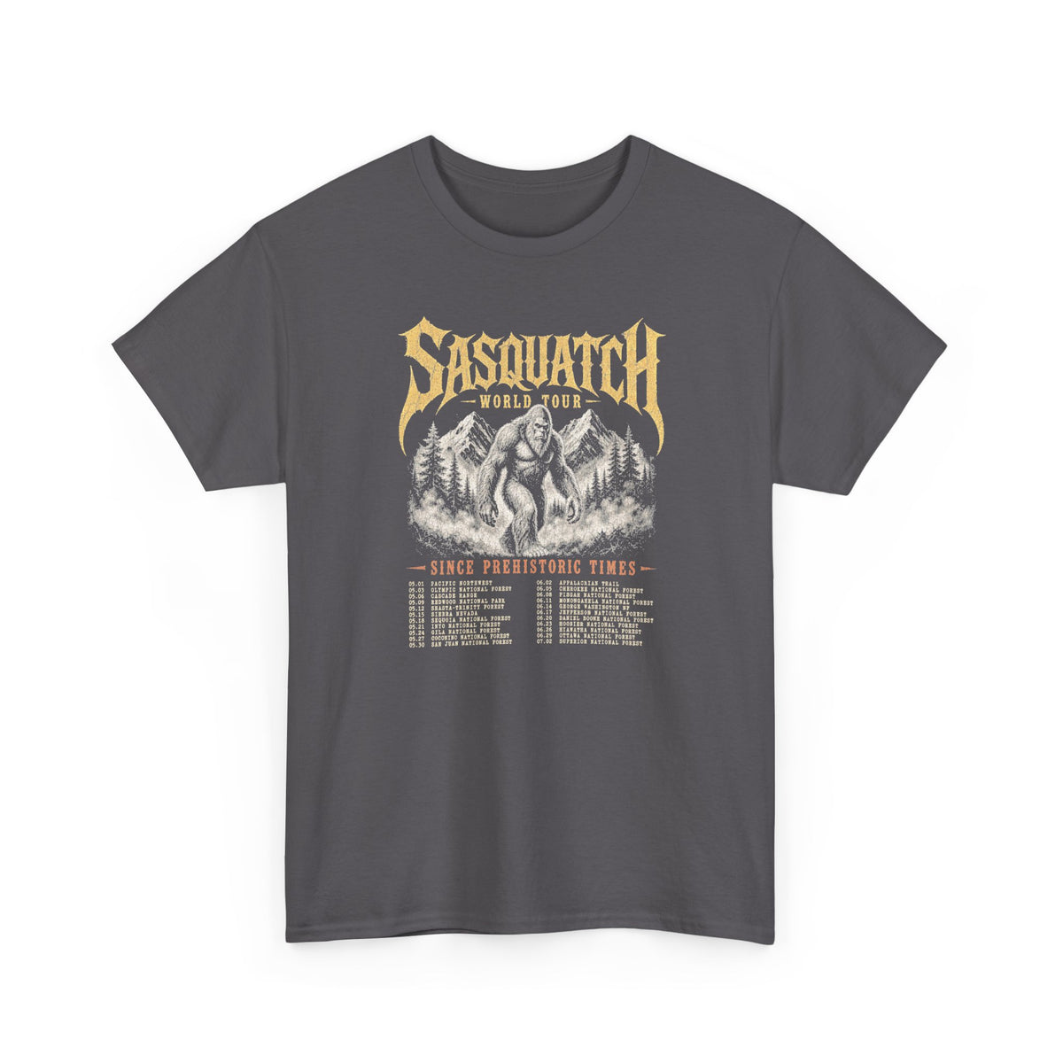 Sasquatch World Tour T-Shirt - Vintage Bootleg Band Tee Bigfoot Graphic