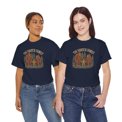 The Squatch Family T-Shirt - Vintage Bigfoot Family Graphic Tee