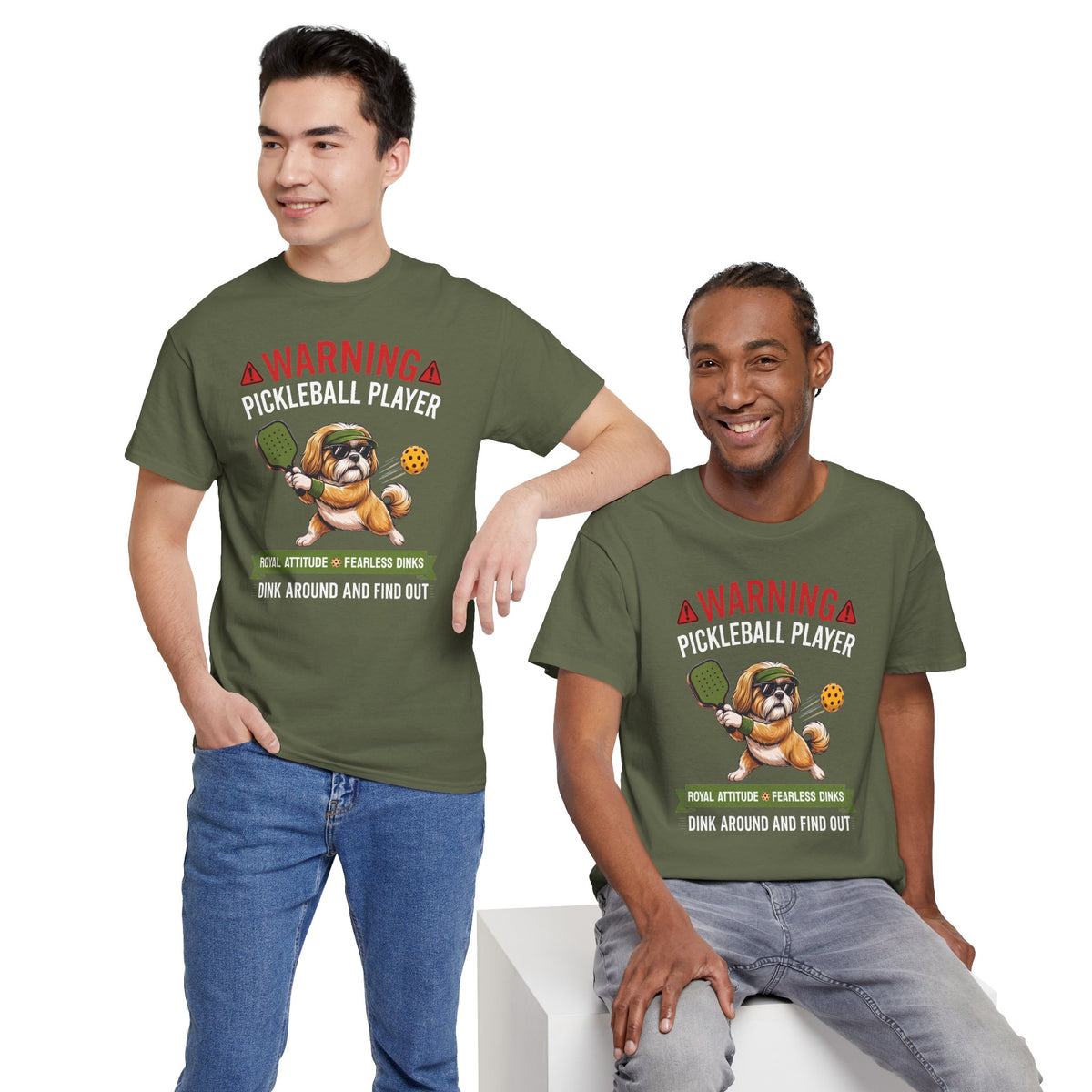 Shih Tzu Dog Pickleball T-Shirt - Dink Around And Find Out Funny Dog Shirt