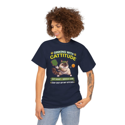 Ragdoll Cat Pickleball T-Shirt - Dinking With Cattitude Funny Shirt