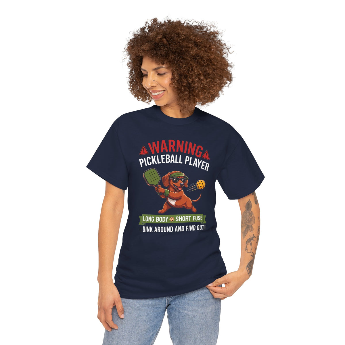 Dachshund Dog Pickleball T-Shirt - Dink Around And Find Out Funny Dog Shirt