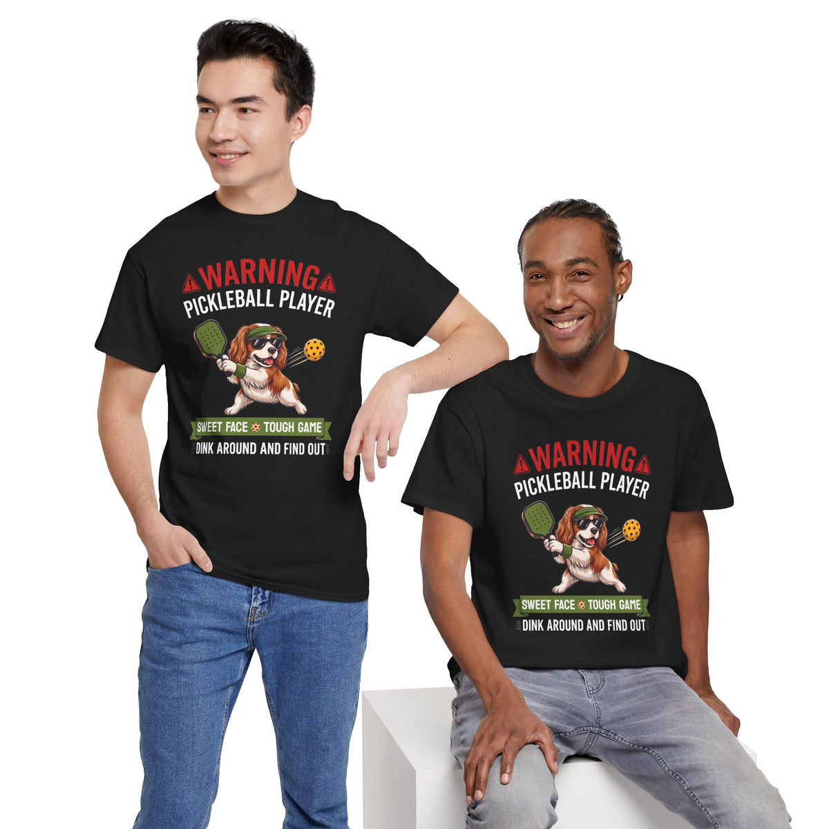 Cavalier King Charles Spaniel Dog Pickleball T-Shirt - Dink Around And Find Out Funny Dog Shirt