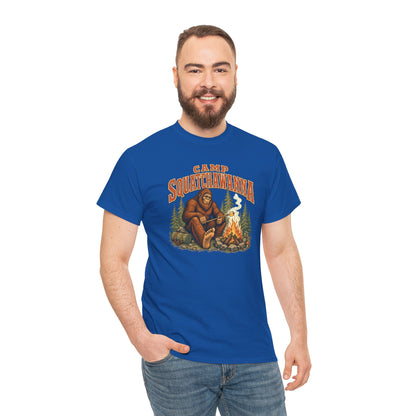 Camp Squatchawanna T-Shirt - Funny Bigfoot Campfire Graphic Tee