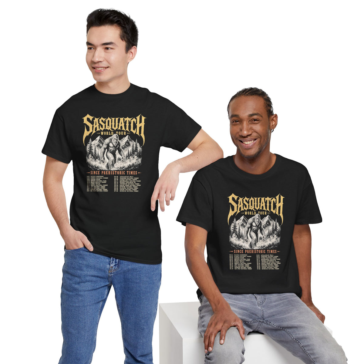 Sasquatch World Tour T-Shirt - Vintage Bootleg Band Tee Bigfoot Graphic