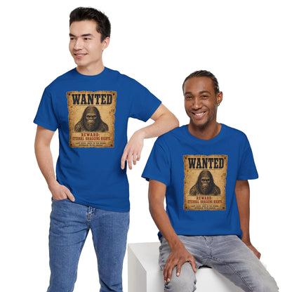 Wanted Bigfoot T-Shirt - Old West Reward Poster Graphic Tee