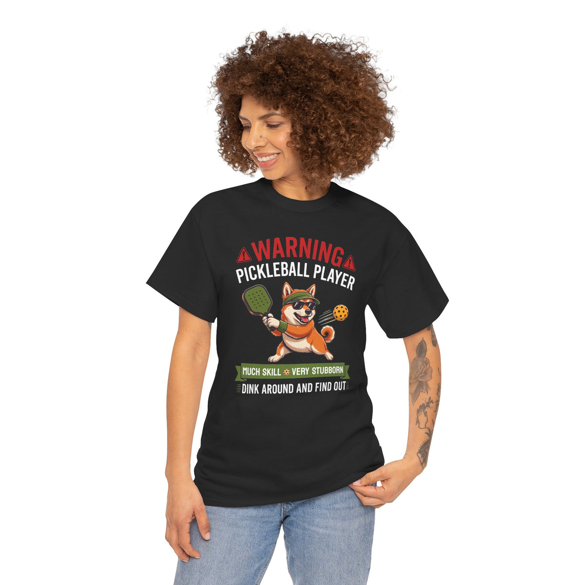Shiba Inu Dog Pickleball T-Shirt - Dink Around And Find Out Funny Dog Shirt