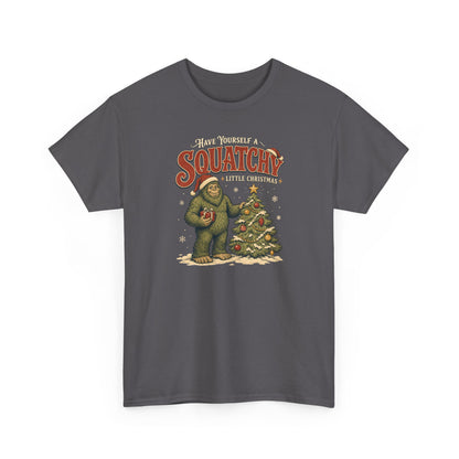 Squatchy Little Christmas T-Shirt - Funny Bigfoot Holiday Graphic Tee