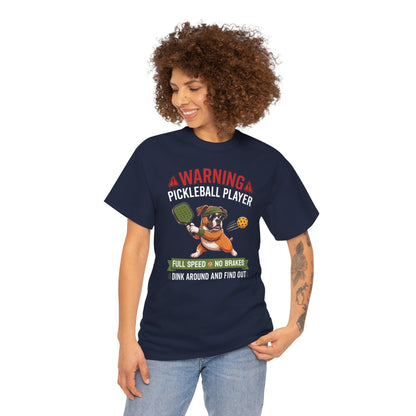 Boxer Dog Pickleball T-Shirt - Dink Around And Find Out Funny Dog Shirt