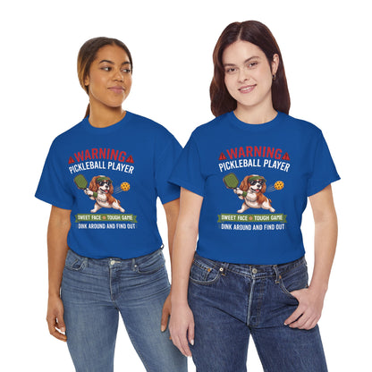 Cavalier King Charles Spaniel Dog Pickleball T-Shirt - Dink Around And Find Out Funny Dog Shirt