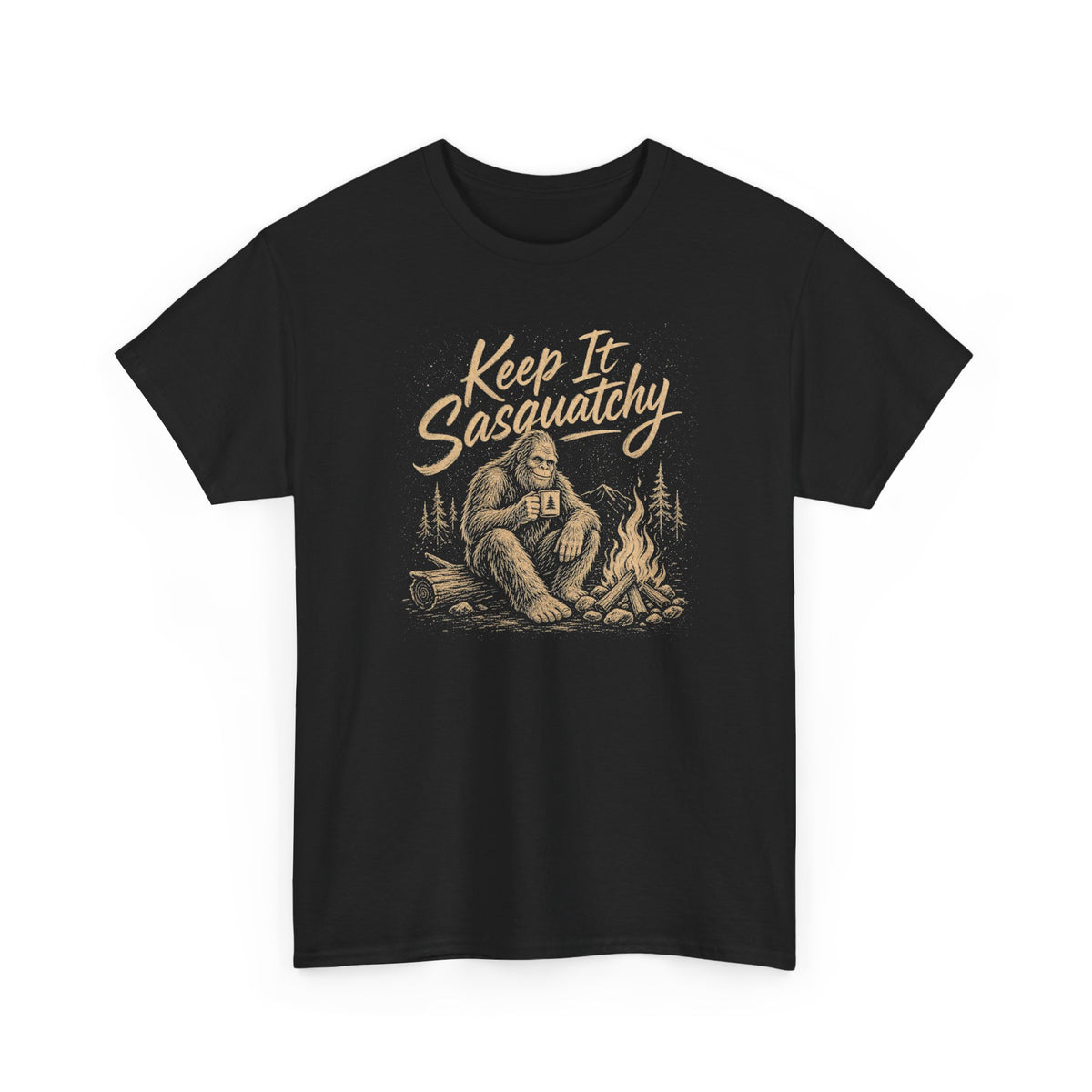 Keep It Sasquatchy T-Shirt - Cozy Campfire Bigfoot Graphic Tee