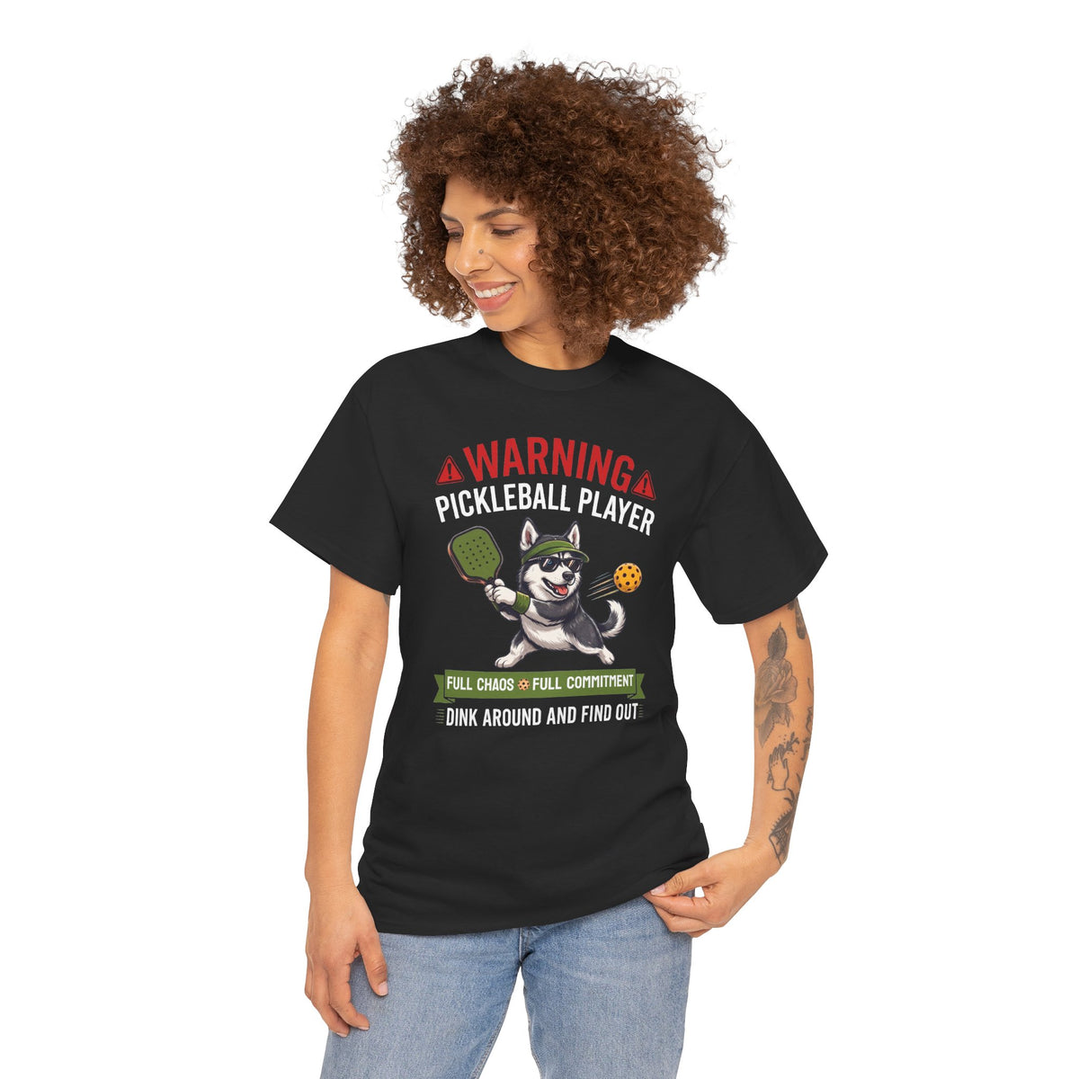 Siberian Husky Dog Pickleball T-Shirt - Dink Around And Find Out Funny Dog Shirt