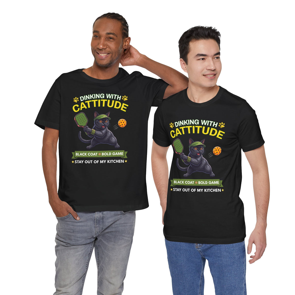 Bombay Cat Pickleball T-Shirt - Dinking With Cattitude Funny Shirt