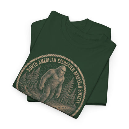 Sasquatch Research Society T-Shirt - Vintage Scientific Bigfoot Badge Tee
