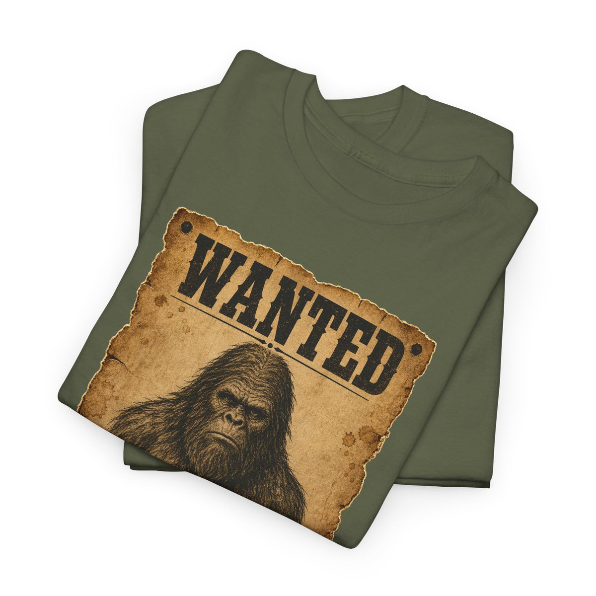Wanted Bigfoot T-Shirt - Old West Reward Poster Graphic Tee