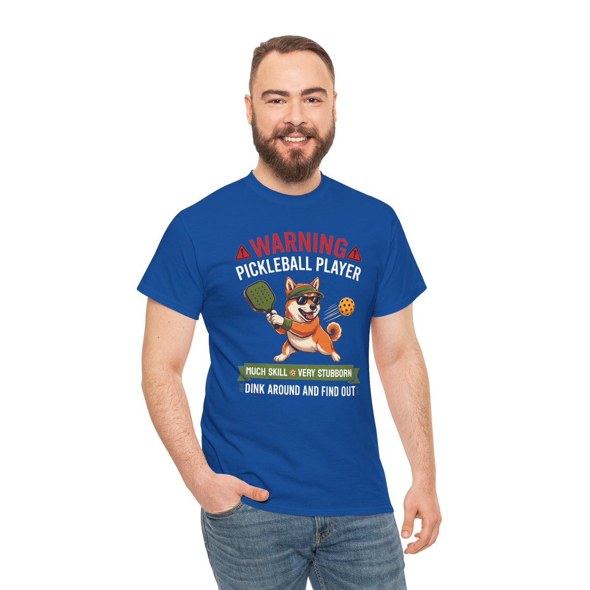 Shiba Inu Dog Pickleball T-Shirt - Dink Around And Find Out Funny Dog Shirt