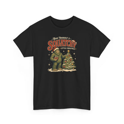 Squatchy Little Christmas T-Shirt - Funny Bigfoot Holiday Graphic Tee