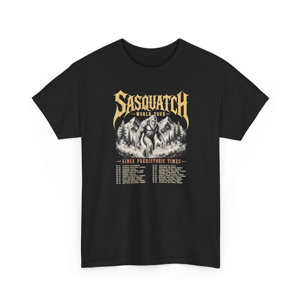 Sasquatch World Tour T-Shirt - Vintage Bootleg Band Tee Bigfoot Graphic