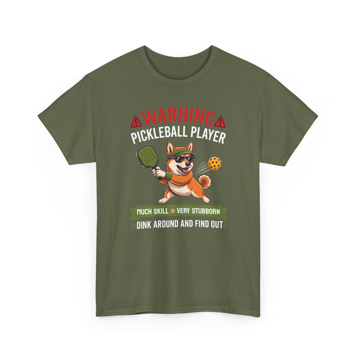Shiba Inu Dog Pickleball T-Shirt - Dink Around And Find Out Funny Dog Shirt