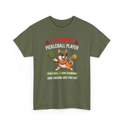 Shiba Inu Dog Pickleball T-Shirt - Dink Around And Find Out Funny Dog Shirt