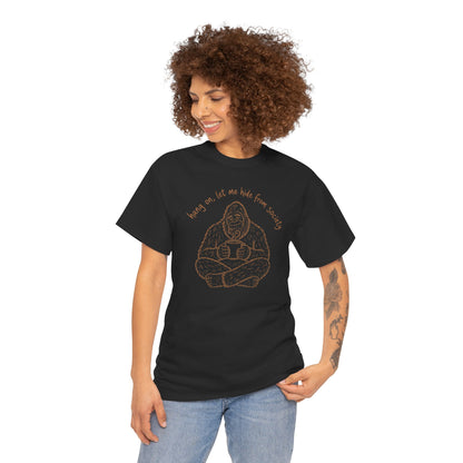 Bigfoot Coffee T-Shirt - Funny Hide From Society Hand-Drawn Graphic Tee