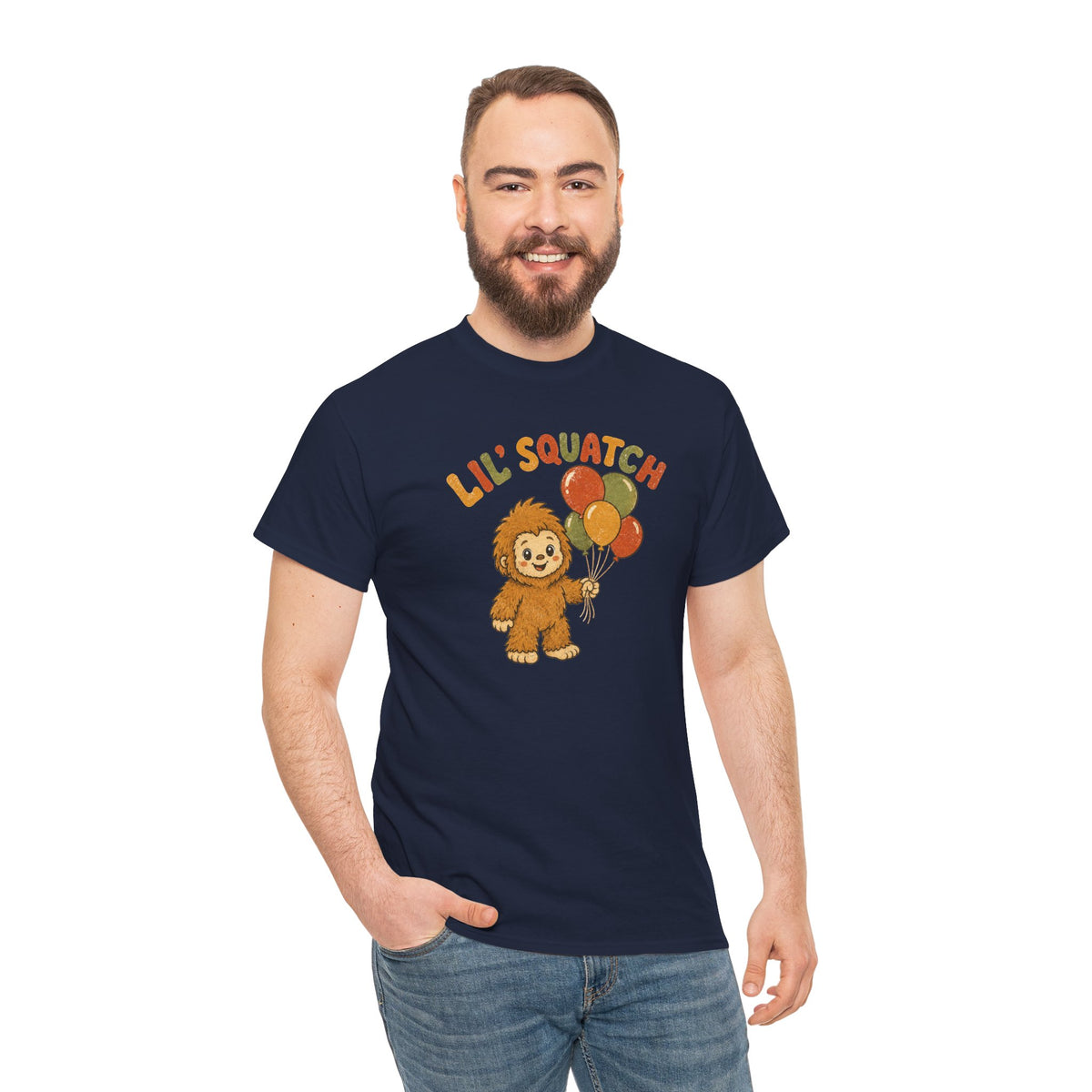 Lil' Squatch Birthday T-Shirt – Cute Baby Bigfoot Balloon Tee for Kids