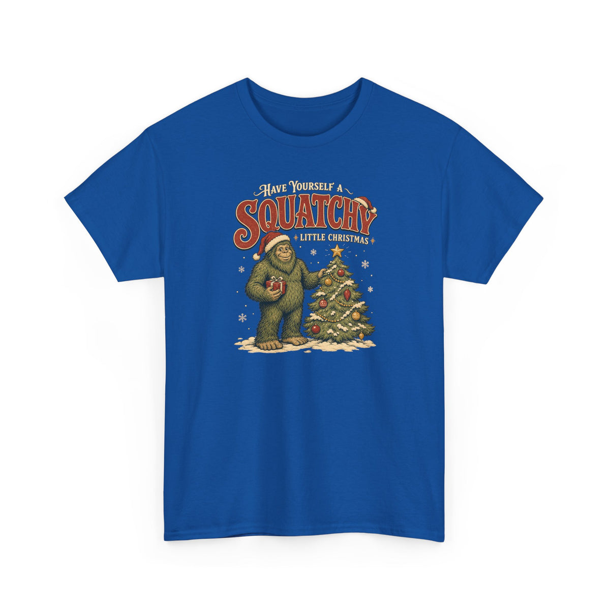 Squatchy Little Christmas T-Shirt - Funny Bigfoot Holiday Graphic Tee