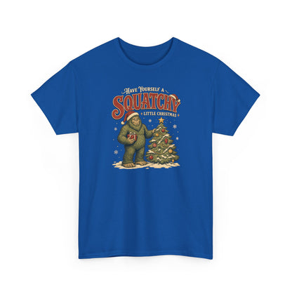 Squatchy Little Christmas T-Shirt - Funny Bigfoot Holiday Graphic Tee