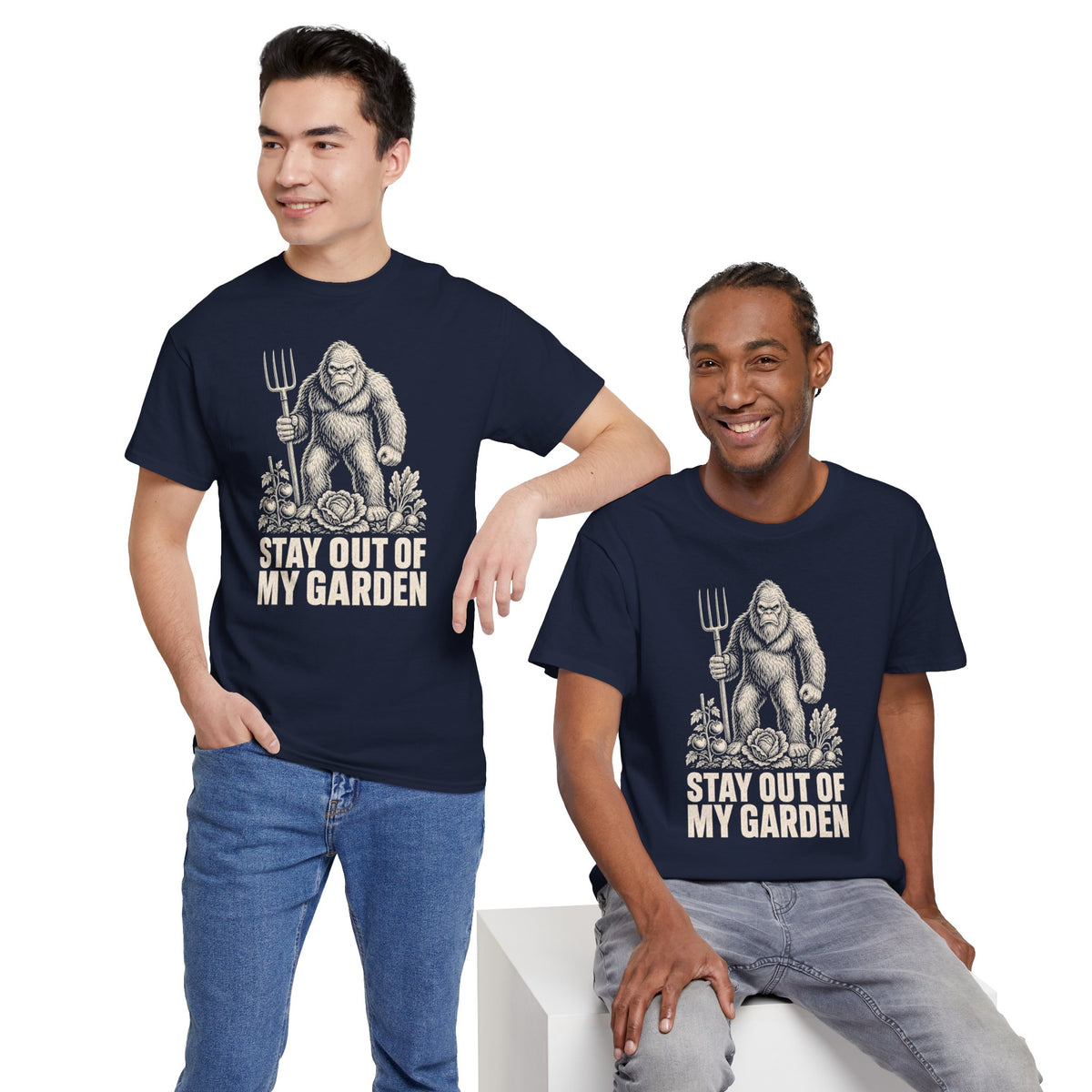 Stay Out Of My Garden T-Shirt - Funny Bigfoot Gardener Graphic Tee