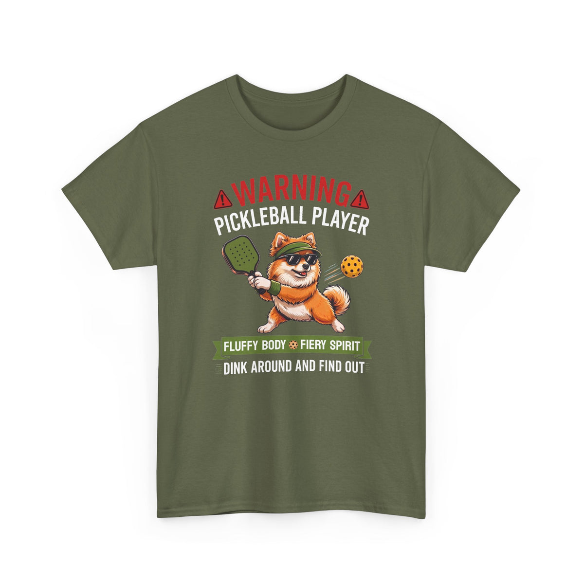 Pomeranian Dog Pickleball T-Shirt - Dink Around And Find Out Funny Dog Shirt