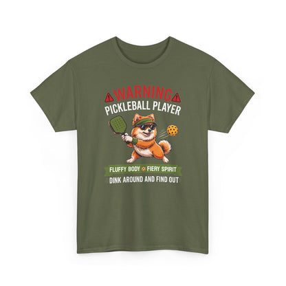 Pomeranian Dog Pickleball T-Shirt - Dink Around And Find Out Funny Dog Shirt