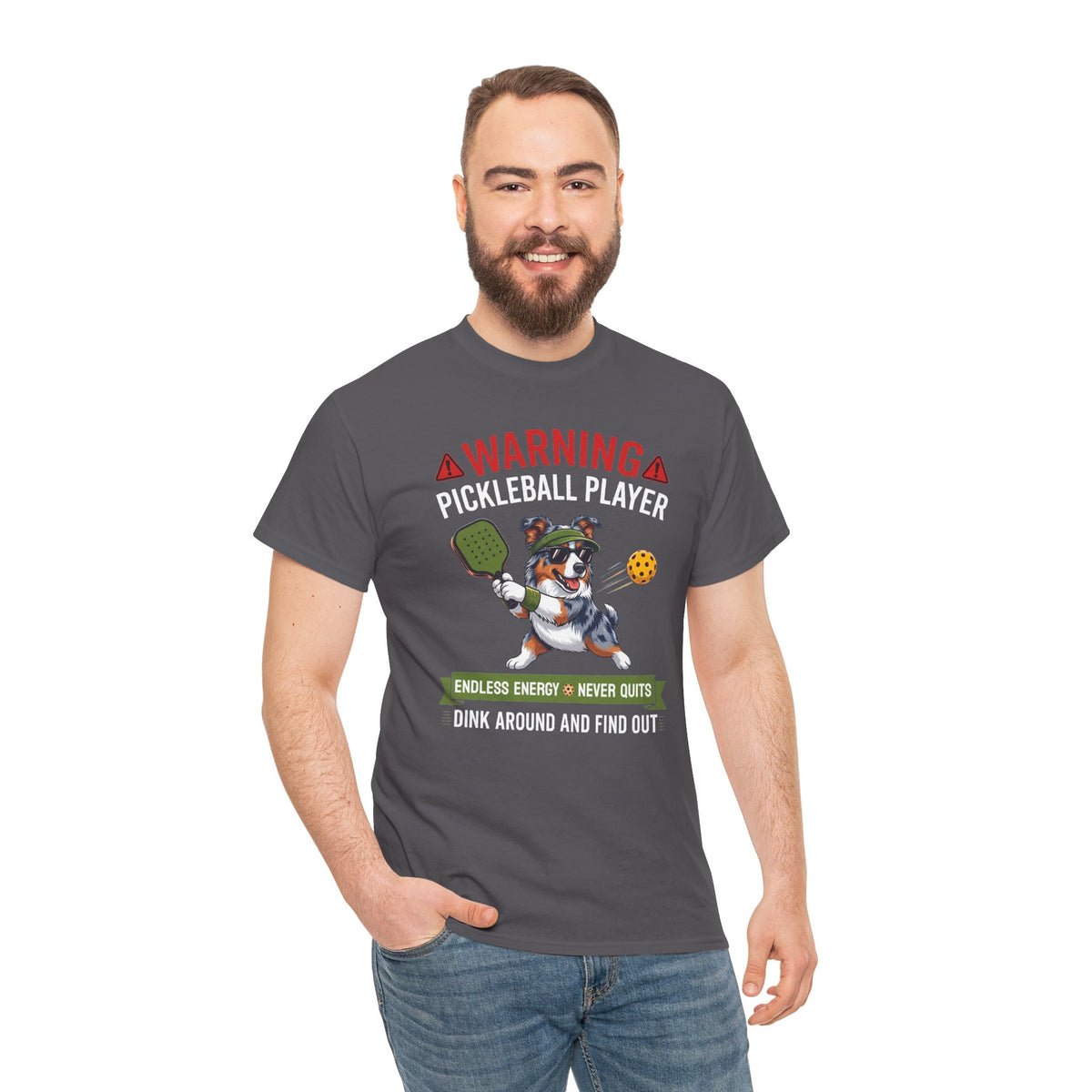 Australian Shepherd Dog Pickleball T-Shirt - Dink Around And Find Out Funny Dog Shirt