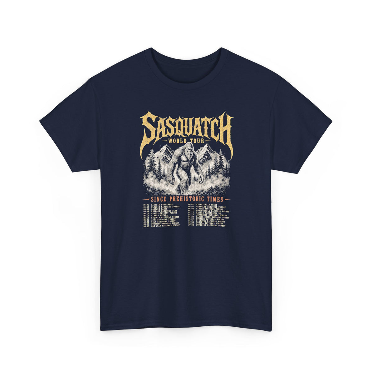 Sasquatch World Tour T-Shirt - Vintage Bootleg Band Tee Bigfoot Graphic