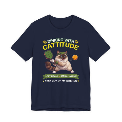 Ragdoll Cat Pickleball T-Shirt - Dinking With Cattitude Funny Shirt