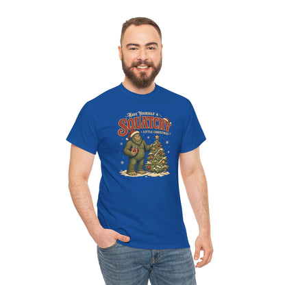 Squatchy Little Christmas T-Shirt - Funny Bigfoot Holiday Graphic Tee