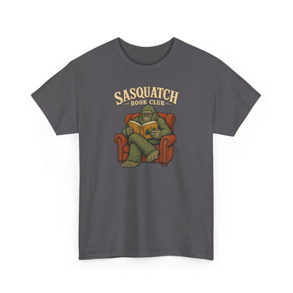 Sasquatch Book Club T-Shirt - Cozy Bigfoot Reading Graphic Tee