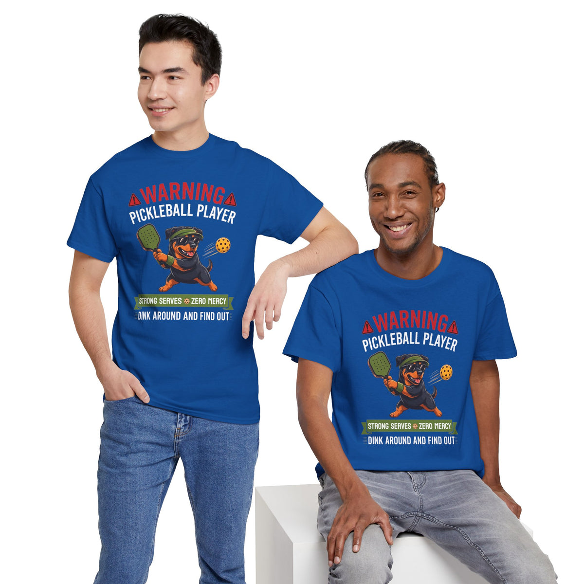 Rottweiler Dog Pickleball T-Shirt - Dink Around And Find Out Funny Dog Shirt