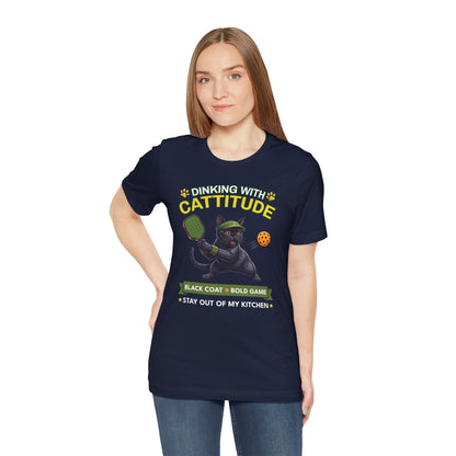 Bombay Cat Pickleball T-Shirt - Dinking With Cattitude Funny Shirt
