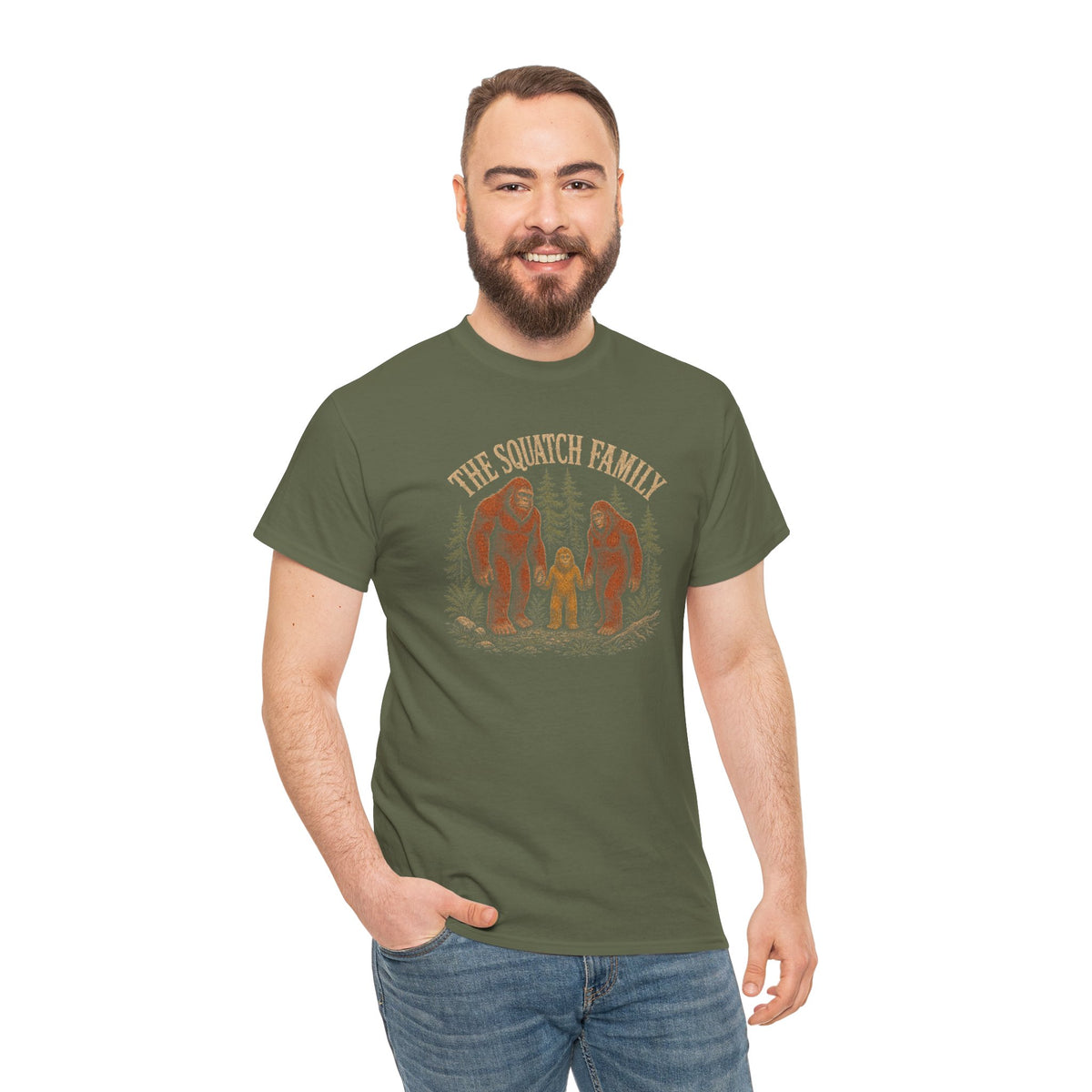 The Squatch Family T-Shirt - Vintage Bigfoot Family Graphic Tee