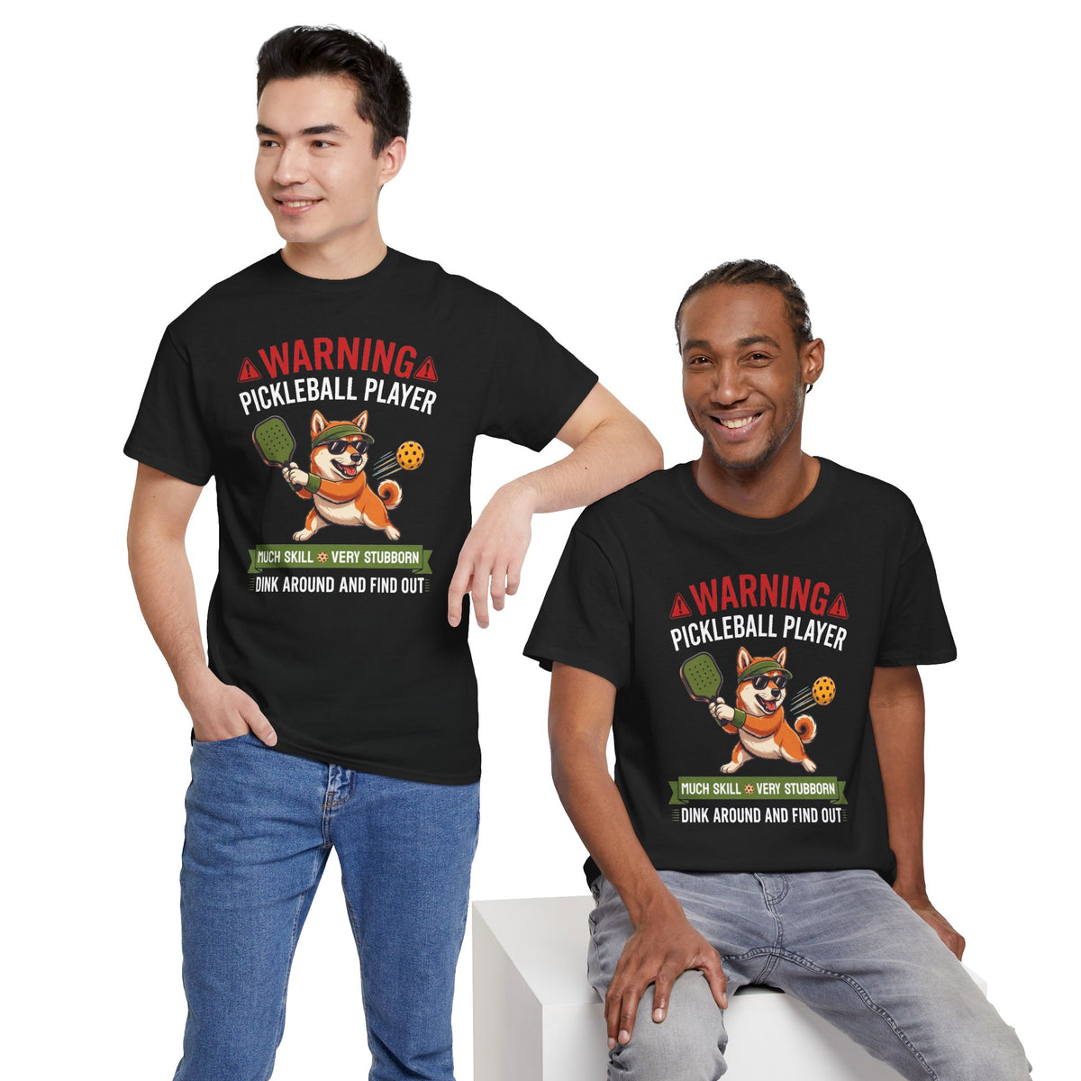 Shiba Inu Dog Pickleball T-Shirt - Dink Around And Find Out Funny Dog Shirt
