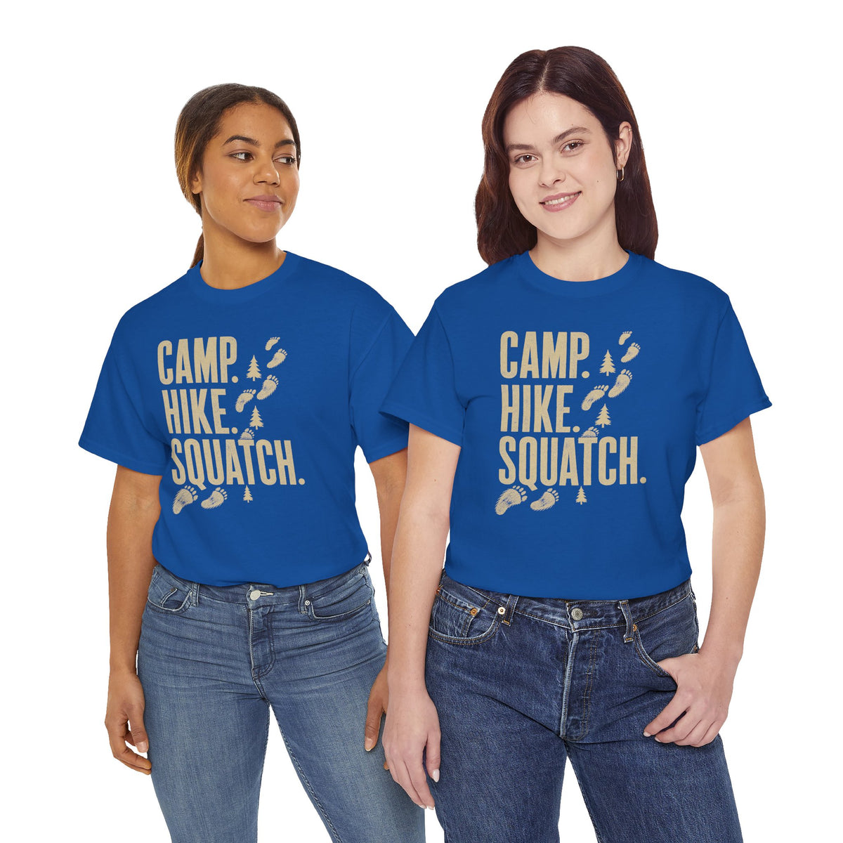 Camp Hike Squatch T-Shirt - Modern Outdoor Bigfoot Graphic Tee