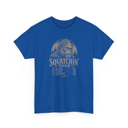 Squatchin' Tour T-Shirt - Vintage Band-Tee Style Bigfoot Graphic Tee