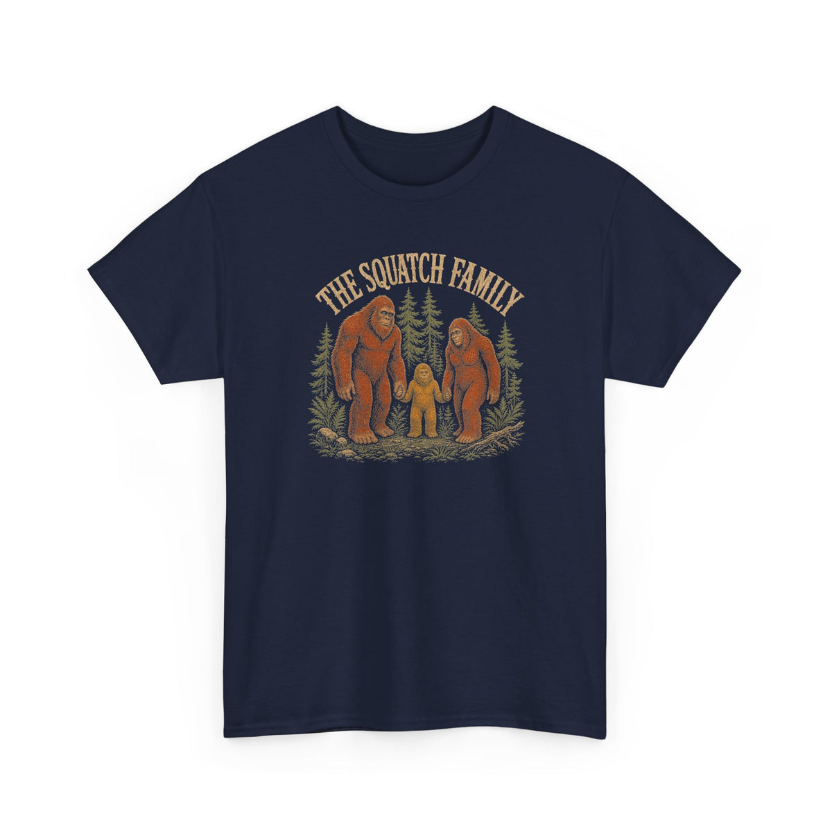 The Squatch Family T-Shirt - Vintage Bigfoot Family Graphic Tee