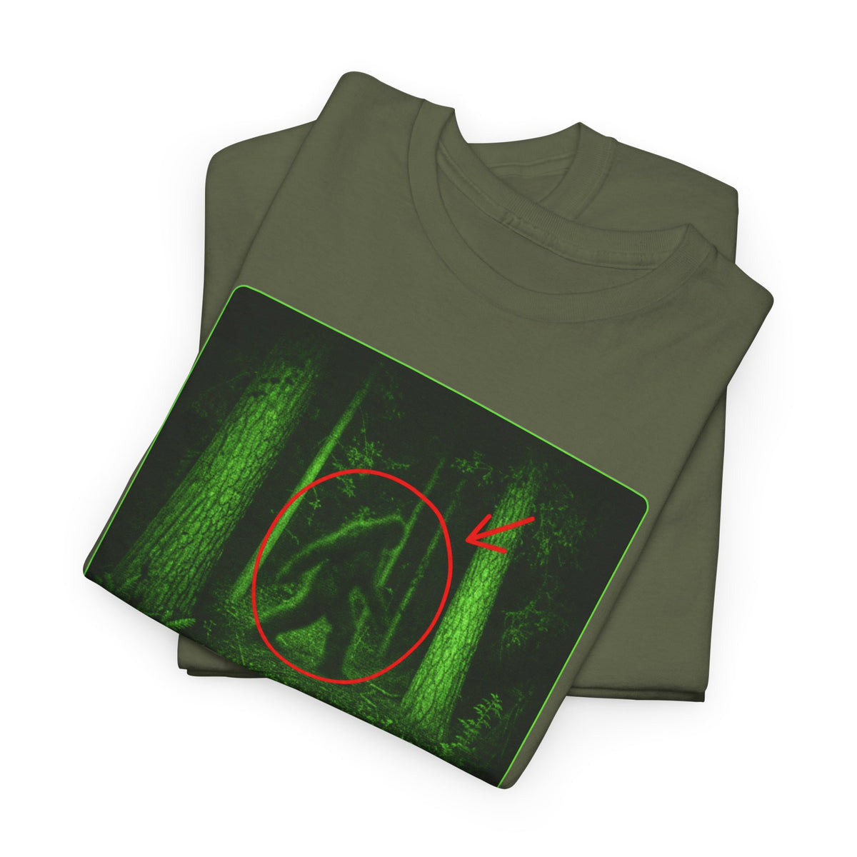 Trail Cam Doesn't Lie T-Shirt - Funny Night Vision Bigfoot Graphic Tee