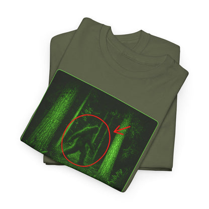 Trail Cam Doesn't Lie T-Shirt - Funny Night Vision Bigfoot Graphic Tee