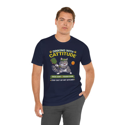 Siberian Cat Pickleball T-Shirt - Dinking With Cattitude Funny Shirt